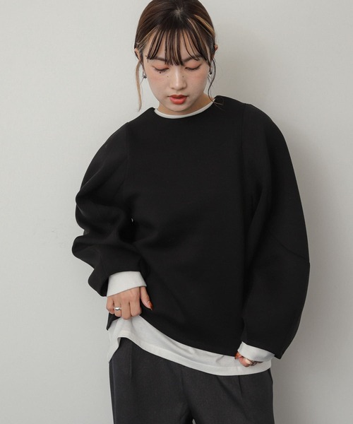 SENSE OF PLACE by URBAN RESEARCH（センスオブプレイスバイアーバンリサーチ）の「コクーンスリーブカットトップ（Tシャツ/カットソー・レディース・アイボリー/ブラック/レッド/ネイビー・ONE）」の21枚目の写真