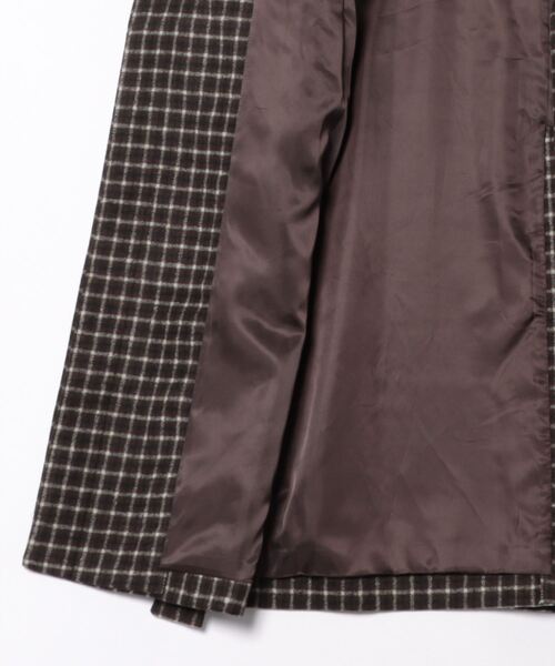 セール】STANDCOLLAR PLAID コクーンコート（チェスターコート