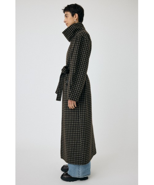 MOUSSY(マウジー)の「STANDCOLLAR PLAID コクーンコート(チェスターコート・レディース・ブラウン系その他・1/2)」の5枚目の写真