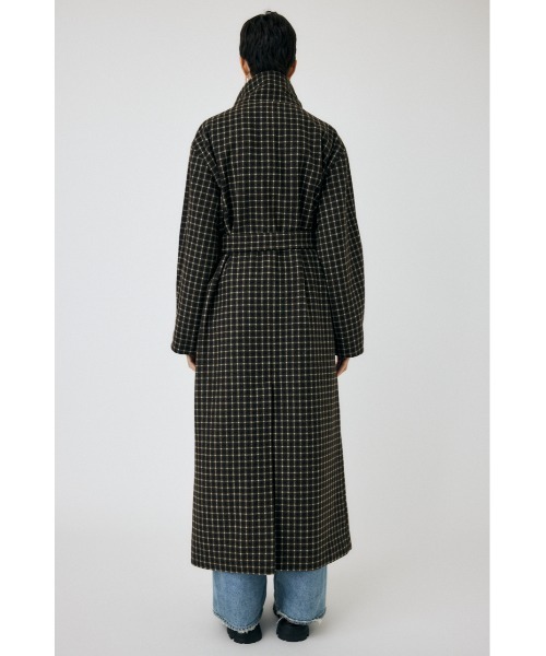 MOUSSY（マウジー）の「STANDCOLLAR PLAID コクーンコート（チェスター