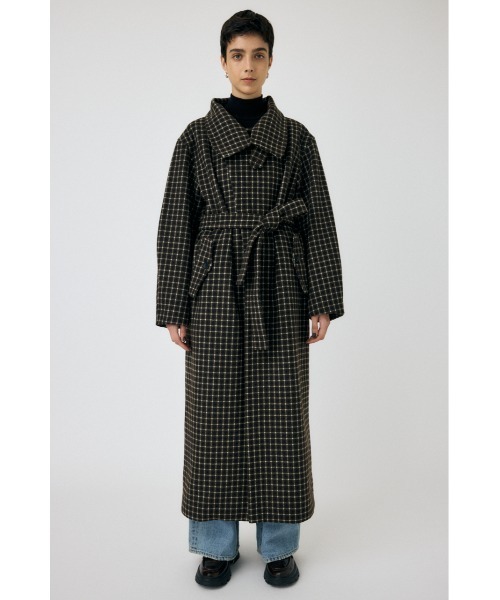 MOUSSY STANDCOLLAR コクーンコート ブラック 1