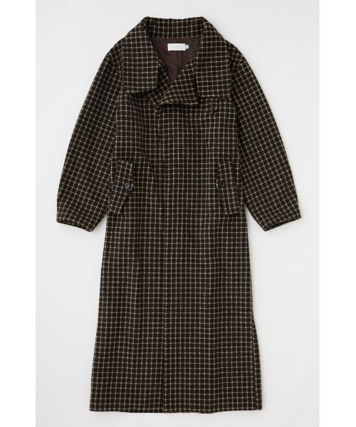MOUSSY(マウジー)の「STANDCOLLAR PLAID コクーンコート(チェスターコート・レディース・ブラウン系その他・1/2)」の14枚目の写真