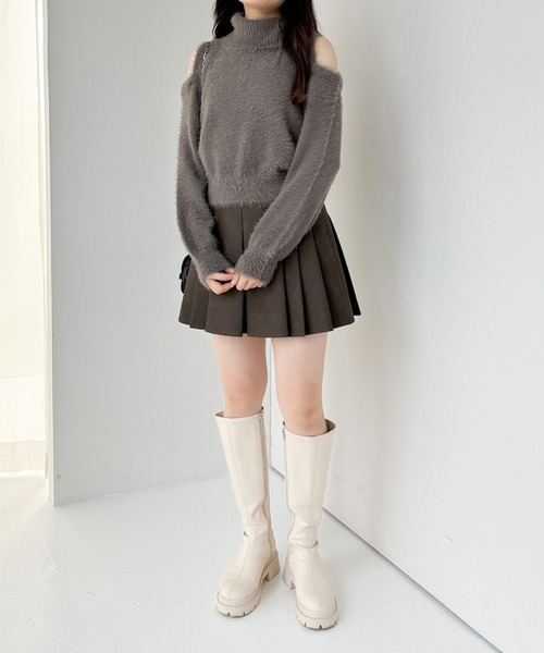Heather(ヘザー)の「タートルシャギーニット 249332(ニット/セーター・レディース・ピンク/アイボリー/チャコールグレー・FREE)」の10枚目の写真