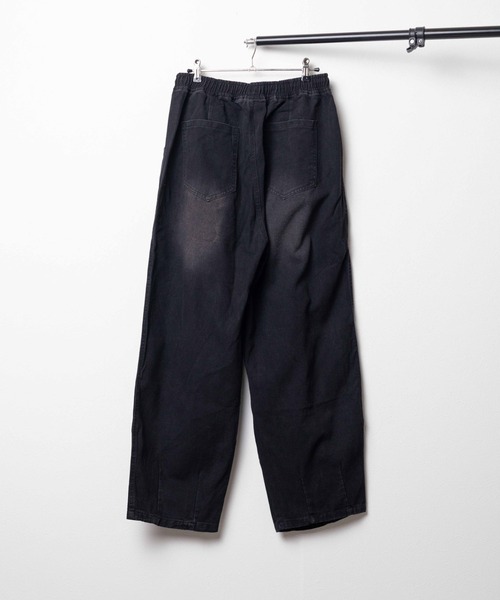 【セール】◆Bling leads◆エイジング加工 ワイドバギー デニムパンツ（デニムパンツ）｜Bling Leads（ブリングリーズ）