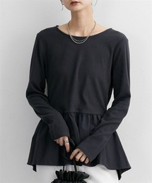 指穴付裾フレアトップス