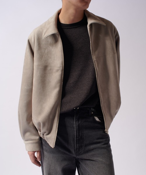 Lui's（ルイス）の「フェイクスウェードショートブルゾン（ブルゾン・メンズ・ブラック/ベージュ・S/M）」の12枚目の写真