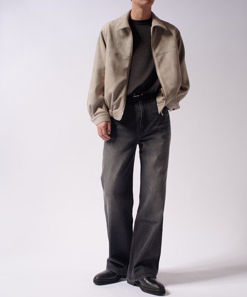 Lui's（ルイス）の「フェイクスウェードショートブルゾン（ブルゾン・メンズ・ブラック/ベージュ・S/M）」の15枚目の写真