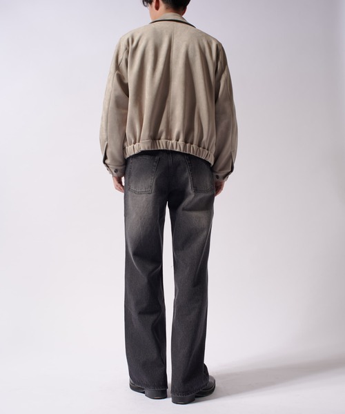 Lui's（ルイス）の「フェイクスウェードショートブルゾン（ブルゾン・メンズ・ブラック/ベージュ・S/M）」の17枚目の写真