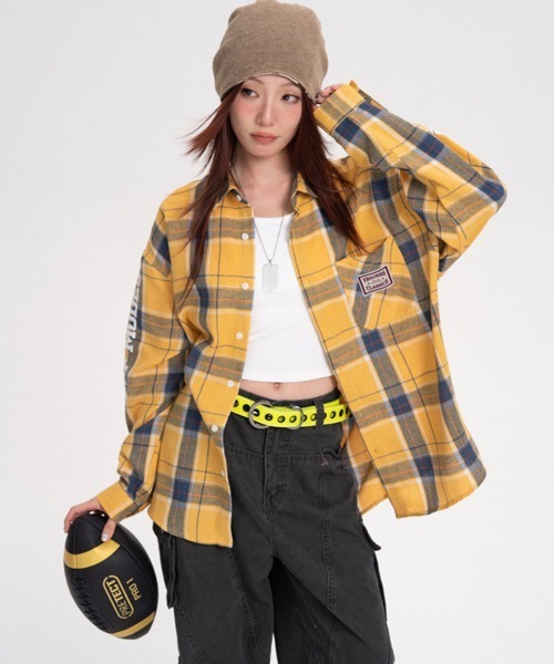 オーバーサイズバックプリントチェック柄シャツ（シャツ/ブラウス）｜Ressaca（レサーカ）