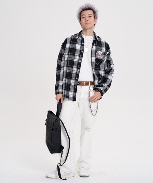 オーバーサイズバックプリントチェック柄シャツ（シャツ/ブラウス）｜Ressaca（レサーカ）