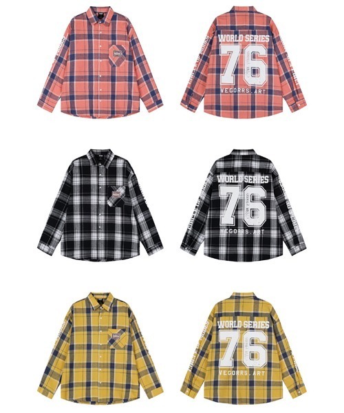 オーバーサイズバックプリントチェック柄シャツ（シャツ/ブラウス）｜Ressaca（レサーカ）