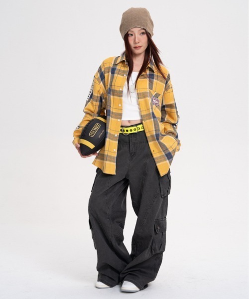 オーバーサイズバックプリントチェック柄シャツ（シャツ/ブラウス）｜Ressaca（レサーカ）