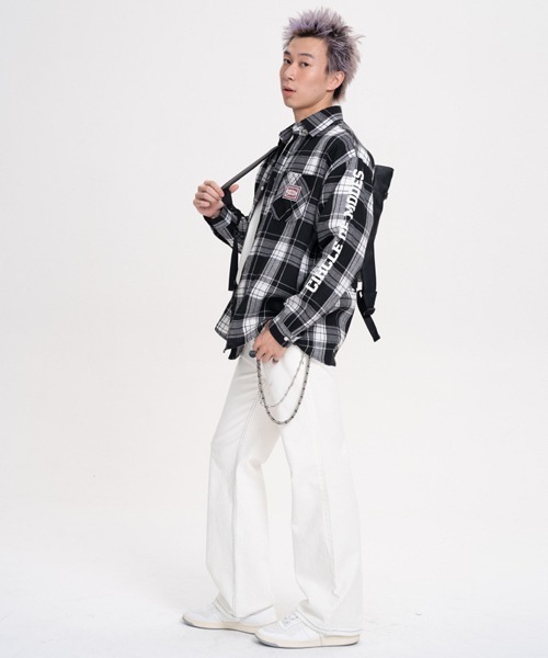 オーバーサイズバックプリントチェック柄シャツ（シャツ/ブラウス）｜Ressaca（レサーカ）