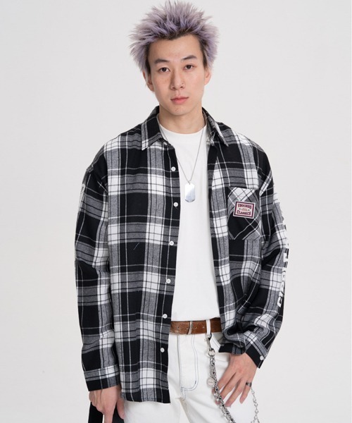オーバーサイズバックプリントチェック柄シャツ（シャツ/ブラウス）｜Ressaca（レサーカ）