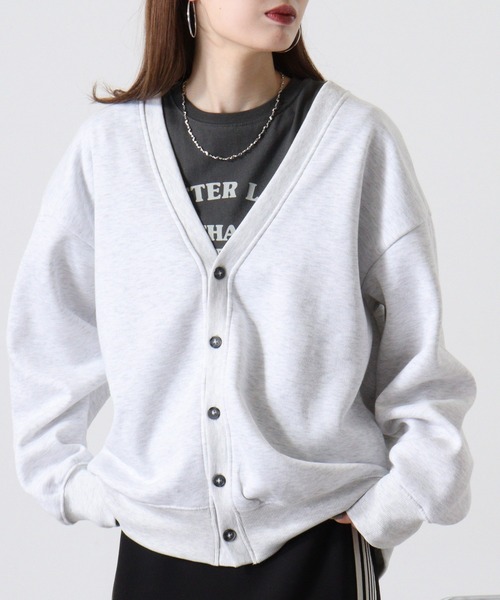 FUNALIVE(ファンアライブ)の「Fleece lining plain cardigan / 裏起毛 無地カーディガン unisex(カーディガン/ボレロ・メンズ・ブラック/オートミール/ヘザーチャコール/グレイッシュベージュ・M/L/XL)」の3枚目の写真