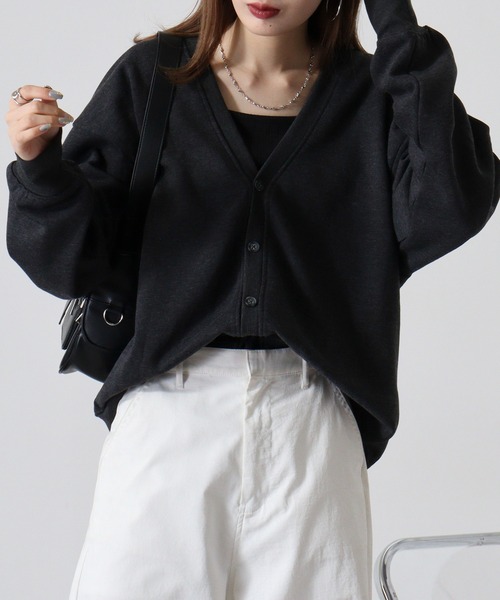 FUNALIVE(ファンアライブ)の「Fleece lining plain cardigan / 裏起毛 無地カーディガン unisex(カーディガン/ボレロ・メンズ・ブラック/オートミール/ヘザーチャコール/グレイッシュベージュ・M/L/XL)」の22枚目の写真
