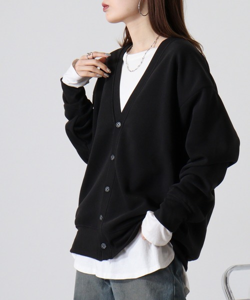 FUNALIVE(ファンアライブ)の「Fleece lining plain cardigan / 裏起毛 無地カーディガン unisex(カーディガン/ボレロ・メンズ・ブラック/オートミール/ヘザーチャコール/グレイッシュベージュ・M/L/XL)」の17枚目の写真