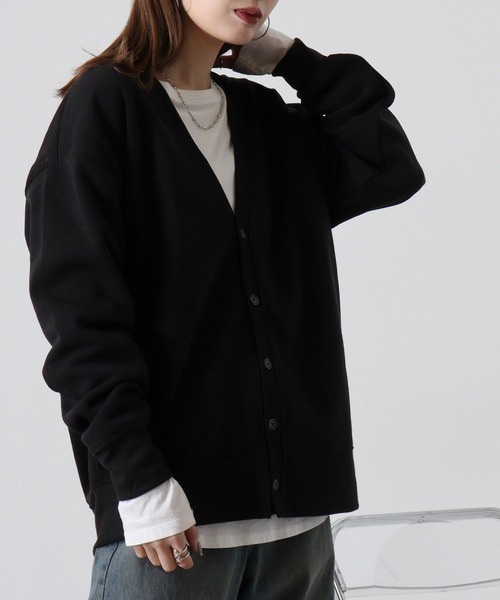 FUNALIVE(ファンアライブ)の「Fleece lining plain cardigan / 裏起毛 無地カーディガン unisex(カーディガン/ボレロ・メンズ・ブラック/オートミール/ヘザーチャコール/グレイッシュベージュ・M/L/XL)」の19枚目の写真
