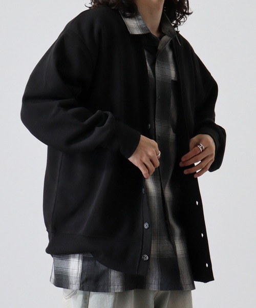 FUNALIVE(ファンアライブ)の「Fleece lining plain cardigan / 裏起毛 無地カーディガン unisex(カーディガン/ボレロ・メンズ・ブラック/オートミール/ヘザーチャコール/グレイッシュベージュ・M/L/XL)」の7枚目の写真