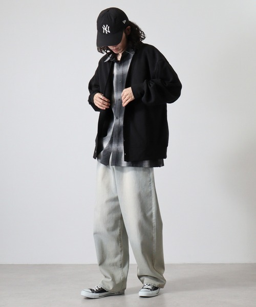 FUNALIVE(ファンアライブ)の「Fleece lining plain cardigan / 裏起毛 無地カーディガン unisex(カーディガン/ボレロ・メンズ・ブラック/オートミール/ヘザーチャコール/グレイッシュベージュ・M/L/XL)」の8枚目の写真
