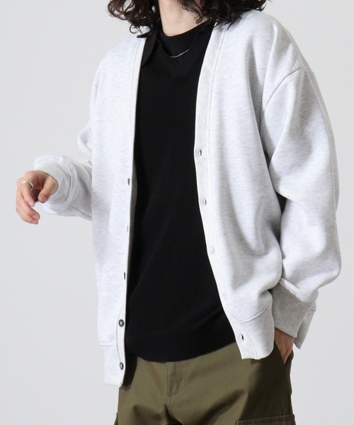 FUNALIVE(ファンアライブ)の「Fleece lining plain cardigan / 裏起毛 無地カーディガン unisex(カーディガン/ボレロ・メンズ・ブラック/オートミール/ヘザーチャコール/グレイッシュベージュ・M/L/XL)」の13枚目の写真