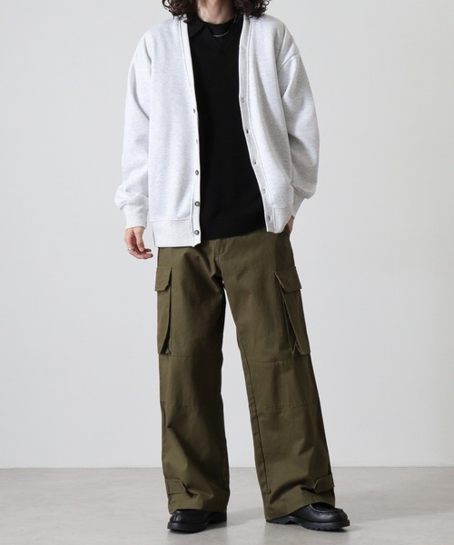 FUNALIVE(ファンアライブ)の「Fleece lining plain cardigan / 裏起毛 無地カーディガン unisex(カーディガン/ボレロ・メンズ・ブラック/オートミール/ヘザーチャコール/グレイッシュベージュ・M/L/XL)」の16枚目の写真