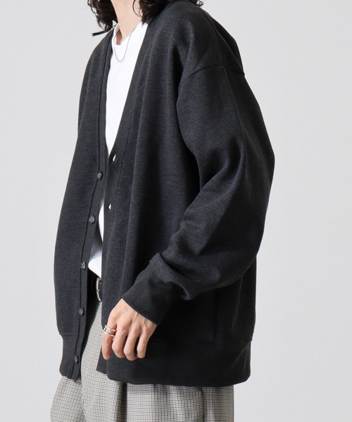 FUNALIVE(ファンアライブ)の「Fleece lining plain cardigan / 裏起毛 無地カーディガン unisex(カーディガン/ボレロ・メンズ・ブラック/オートミール/ヘザーチャコール/グレイッシュベージュ・M/L/XL)」の9枚目の写真