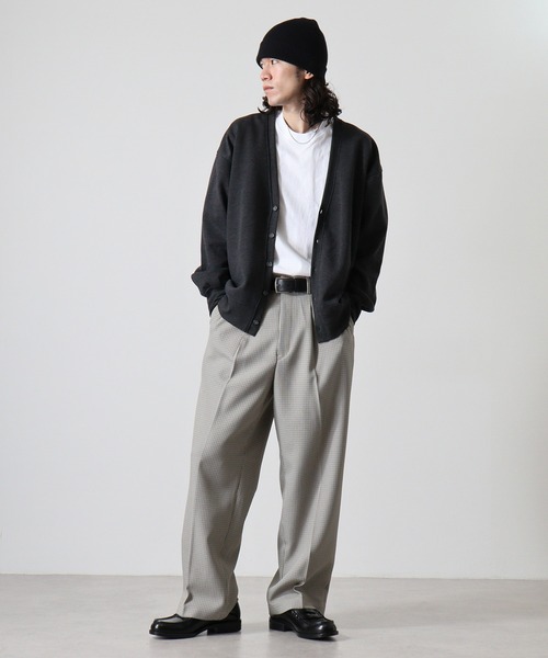 FUNALIVE(ファンアライブ)の「Fleece lining plain cardigan / 裏起毛 無地カーディガン unisex(カーディガン/ボレロ・メンズ・ブラック/オートミール/ヘザーチャコール/グレイッシュベージュ・M/L/XL)」の12枚目の写真