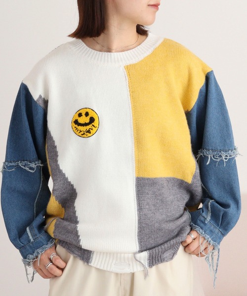 HARE◆ニット・セーター(厚手)/FREE/アクリル/IVO/HA020049SY ニット セーター モヘアミックスニット レディース : ZOZOTOWN