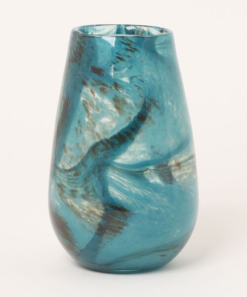 DULTON（ダルトン）の「GLASS VASE 220 CIELO/マーブル柄 フラワーベース M（フラワーベース・メンズ・ブルー/オレンジ・MEDIUM）」の10枚目の写真