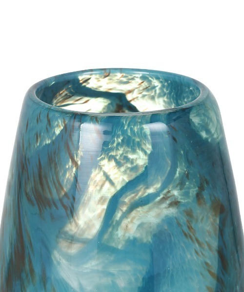 DULTON（ダルトン）の「GLASS VASE 220 CIELO/マーブル柄 フラワーベース M（フラワーベース・メンズ・ブルー/オレンジ・MEDIUM）」の8枚目の写真