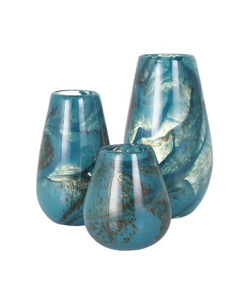 DULTON（ダルトン）の「GLASS VASE 220 CIELO/マーブル柄 フラワーベース M（フラワーベース・メンズ・ブルー/オレンジ・MEDIUM）」の6枚目の写真