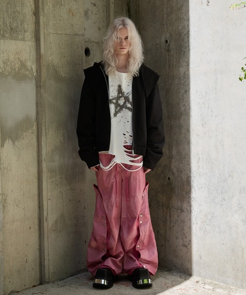 GRANCY】Button Layered Design Nylon Pants / ボタンレイヤード