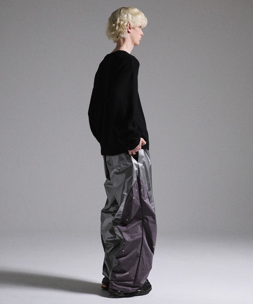 GRANCY】Button Layered Design Nylon Pants / ボタンレイヤード