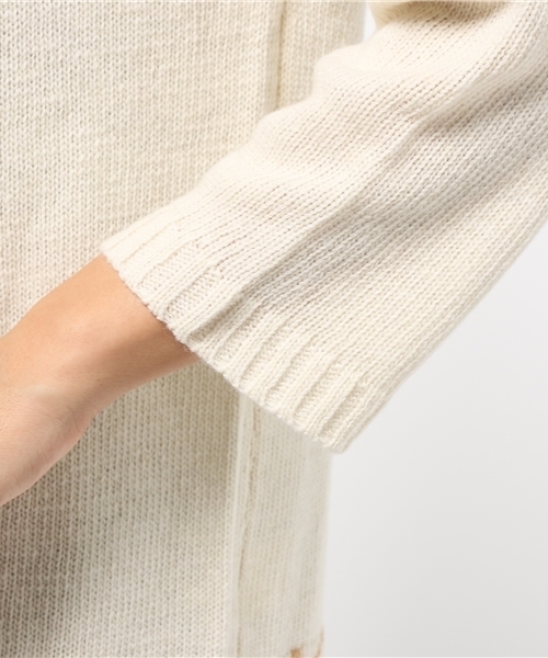 Kastane（カスタネ）の「ジャガード柄ポンチョ（カーディガン/ボレロ・レディース・アイボリー/ネイビー・FREE）」の7枚目の写真