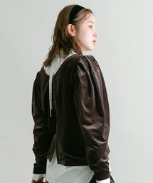 KBF | パフスリーブ2WAYベロアトップス(Tシャツ/カットソー)