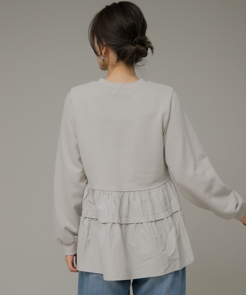 URBAN RESEARCH Sonny Label（アーバンリサーチサニーレーベル）の「ティアードドッキングカットソー（Tシャツ/カットソー・レディース・グレー系その他/ブラック/ブラウン・FREE）」の7枚目の写真