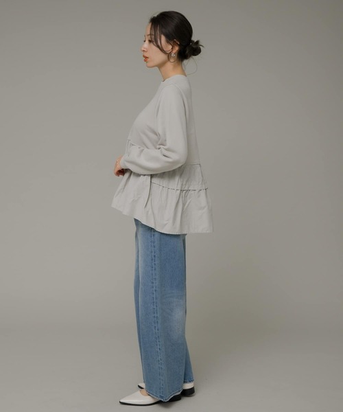 URBAN RESEARCH Sonny Label（アーバンリサーチサニーレーベル）の「ティアードドッキングカットソー（Tシャツ/カットソー・レディース・グレー系その他/ブラック/ブラウン・FREE）」の9枚目の写真