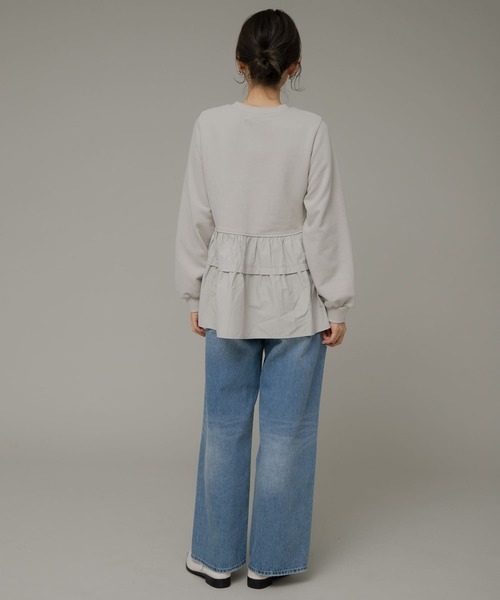 URBAN RESEARCH Sonny Label（アーバンリサーチサニーレーベル）の「ティアードドッキングカットソー（Tシャツ/カットソー・レディース・グレー系その他/ブラック/ブラウン・FREE）」の10枚目の写真