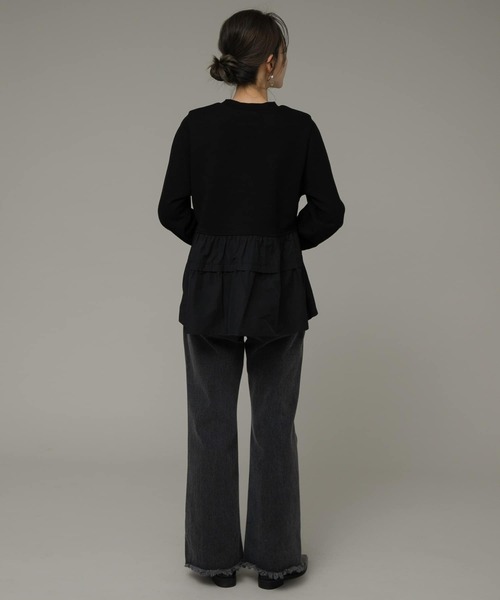 URBAN RESEARCH Sonny Label（アーバンリサーチサニーレーベル）の「ティアードドッキングカットソー（Tシャツ/カットソー・レディース・グレー系その他/ブラック/ブラウン・FREE）」の18枚目の写真