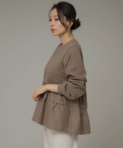 URBAN RESEARCH Sonny Label（アーバンリサーチサニーレーベル）の「ティアードドッキングカットソー（Tシャツ/カットソー・レディース・グレー系その他/ブラック/ブラウン・FREE）」の21枚目の写真