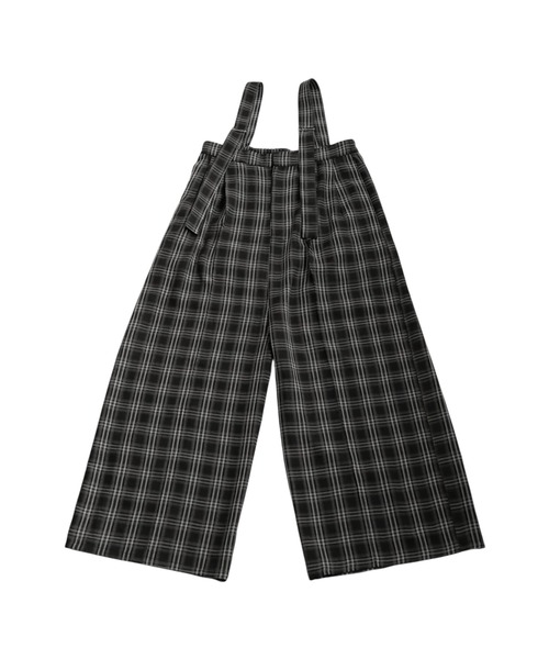 antiqua(アンティカ)の「チェック柄サロペット(サロペット/オーバーオール・レディース・ブラック・ONESIZE)」の7枚目の写真