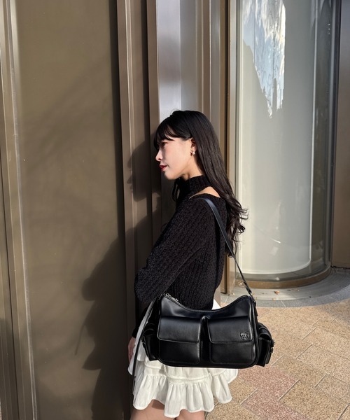 mellowneon（メロウネオン）の「フリルミニスカート（スカート・レディース・ホワイト/ブラック/アイボリー・FREE）」の15枚目の写真