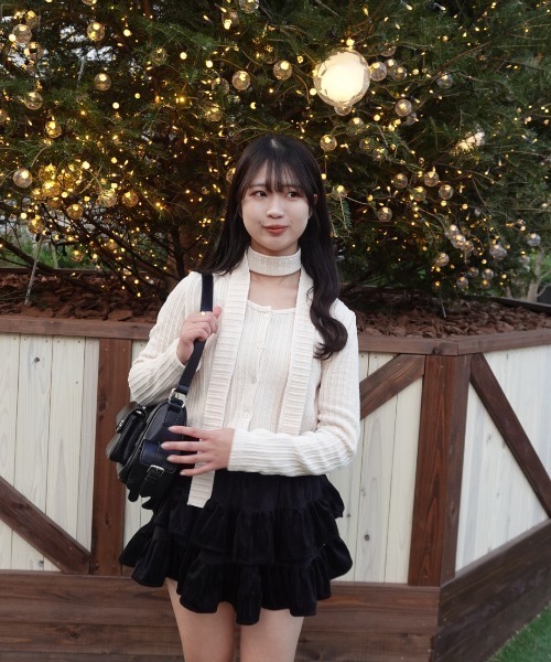 mellowneon（メロウネオン）の「フリルミニスカート（スカート・レディース・ホワイト/ブラック/アイボリー・FREE）」の18枚目の写真