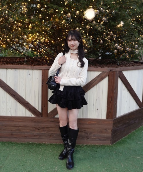 mellowneon（メロウネオン）の「フリルミニスカート（スカート・レディース・ホワイト/ブラック/アイボリー・FREE）」の20枚目の写真