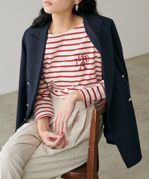 【LARUTA】厚盛りちびロゴ刺繍ロンT（Tシャツ/カットソー）｜LARUTA（ラルータ）