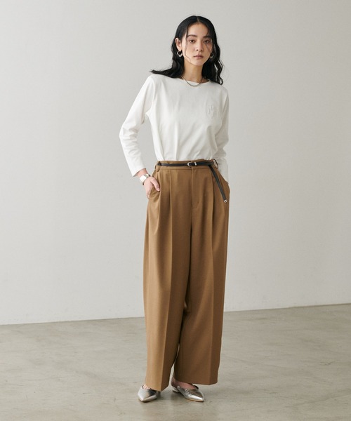 LARUTA（ラルータ）の「【LARUTA】厚盛りちびロゴ刺繍ロンT（Tシャツ/カットソー・レディース・オフホワイト/その他1/その他2/その他3/その他4・FREE）」の10枚目の写真