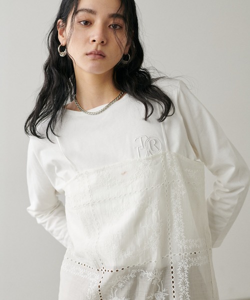 LARUTA（ラルータ）の「【LARUTA】厚盛りちびロゴ刺繍ロンT（Tシャツ/カットソー・レディース・オフホワイト/その他1/その他2/その他3/その他4・FREE）」の11枚目の写真
