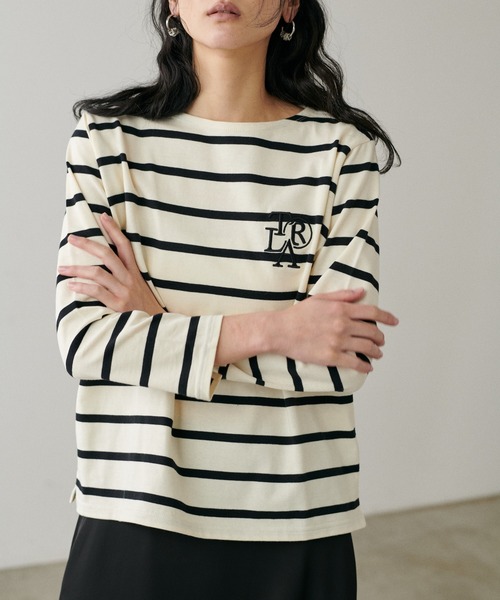 LARUTA（ラルータ）の「【LARUTA】厚盛りちびロゴ刺繍ロンT（Tシャツ/カットソー・レディース・オフホワイト/その他1/その他2/その他3/その他4・FREE）」の14枚目の写真