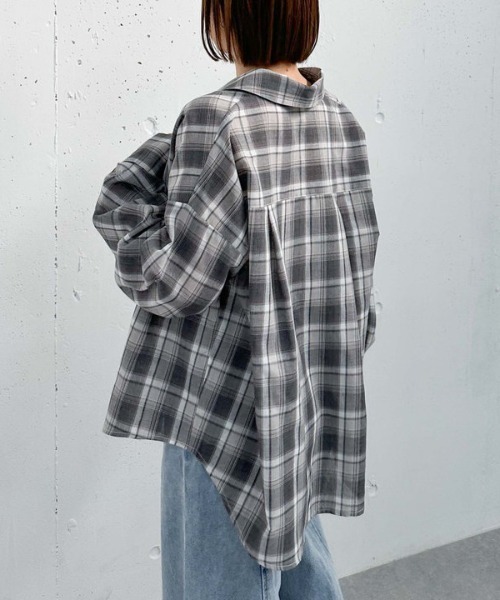archives（アルシーヴ）の「【25ss】スプリングチェックミドルシャツ（シャツ/ブラウス・レディース・ベージュ/グレー・MEDIUM）」の16枚目の写真